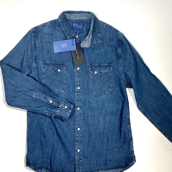 denim shirt with snaps
